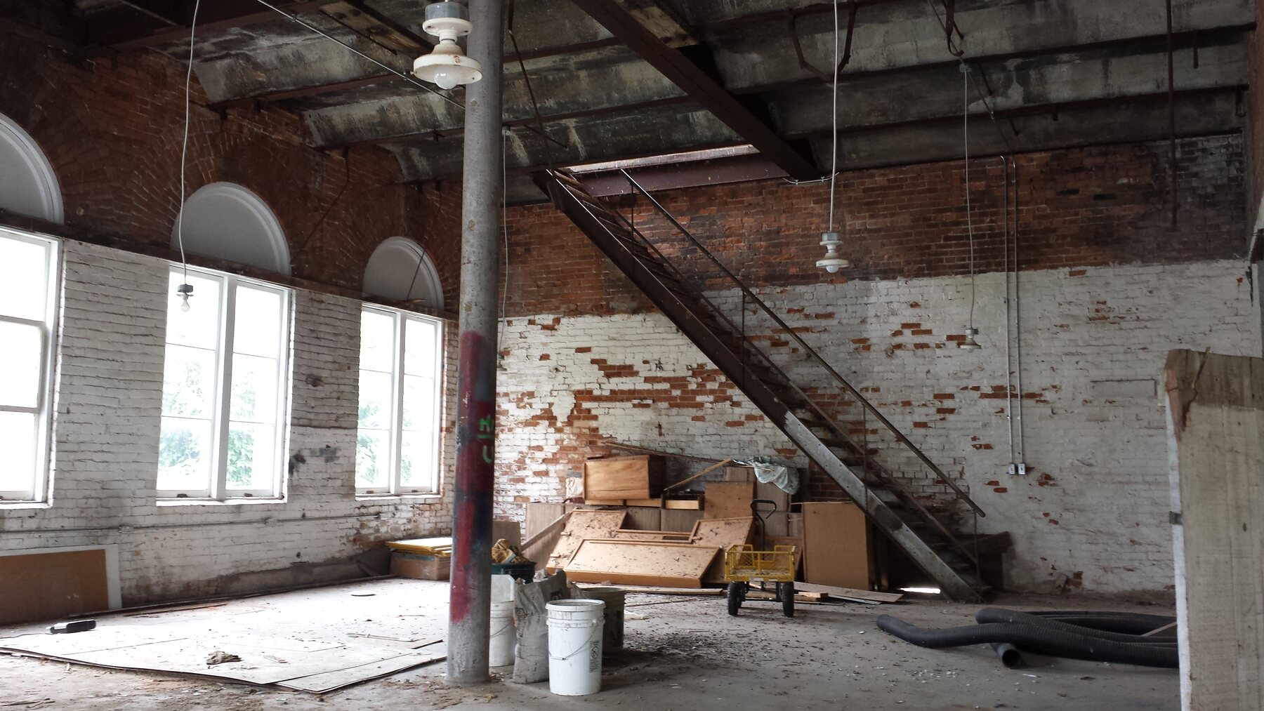 Historic brewery main floor before renovation