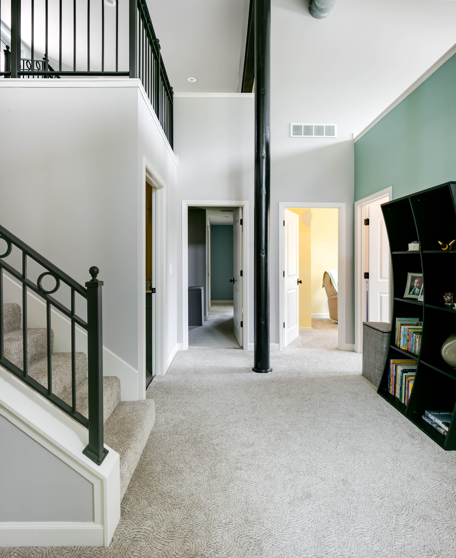Upstairs hall in restored brewery residence