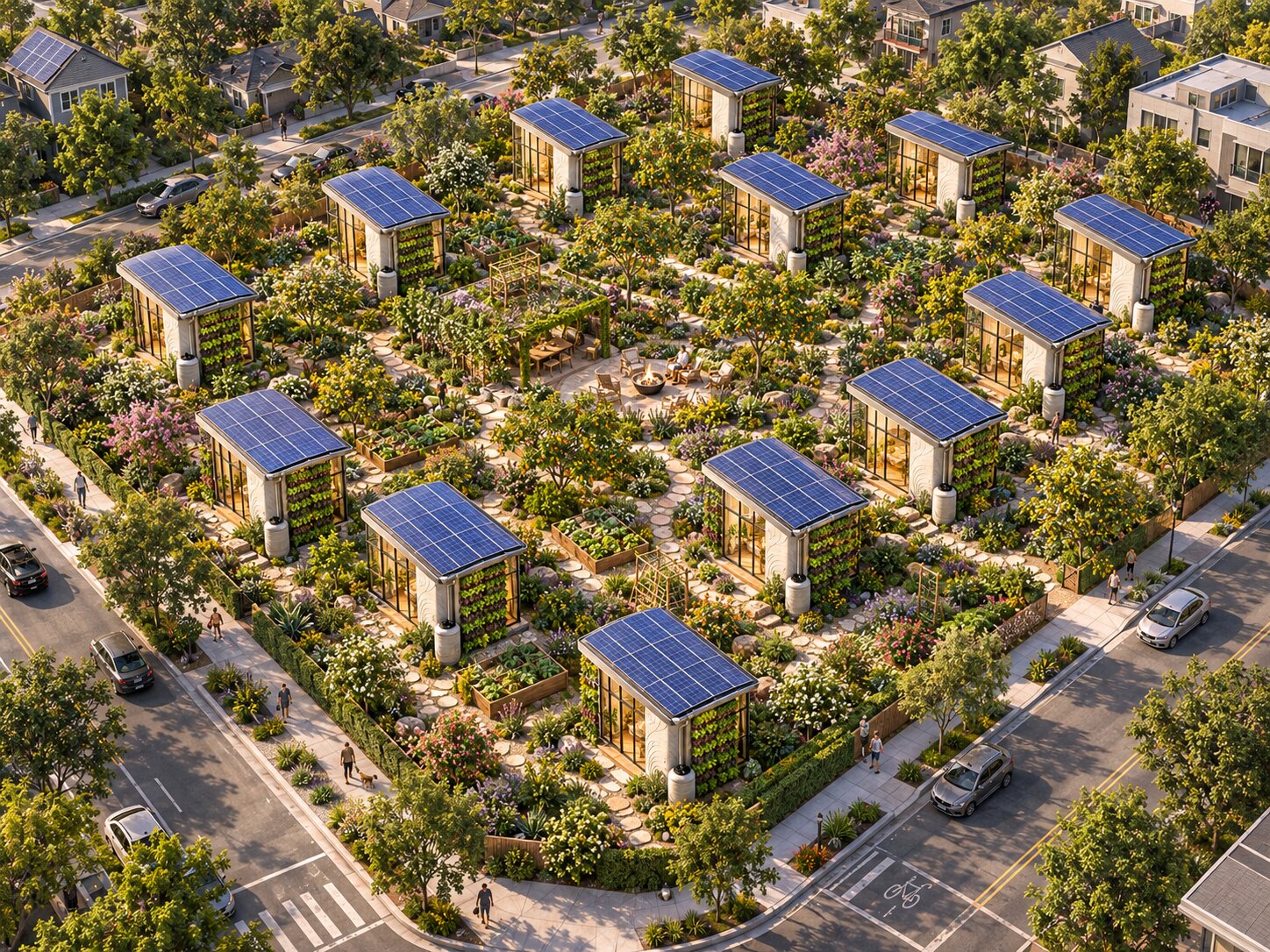 Concept visualization of sustainable refugee housing