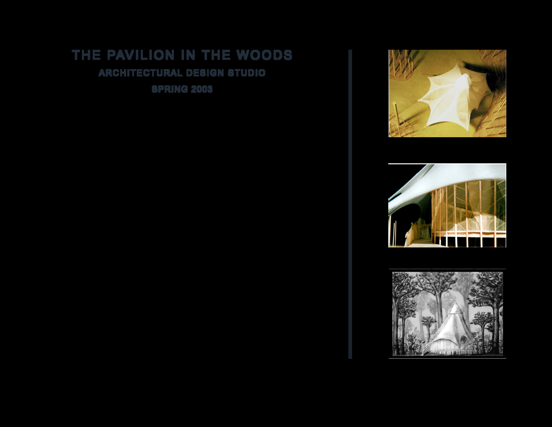 Art in Nature pavilion concept board