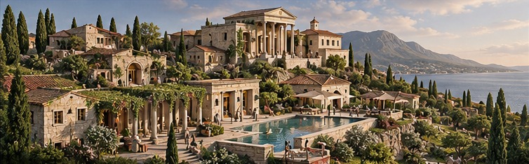 Conceptual visualization of immersive historical resort
