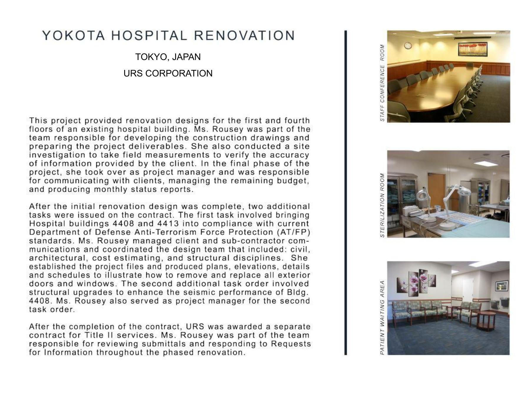 Yokota Hospital portfolio board